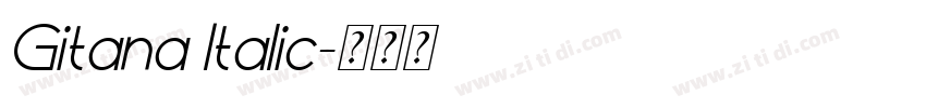 Gitana Italic字体转换